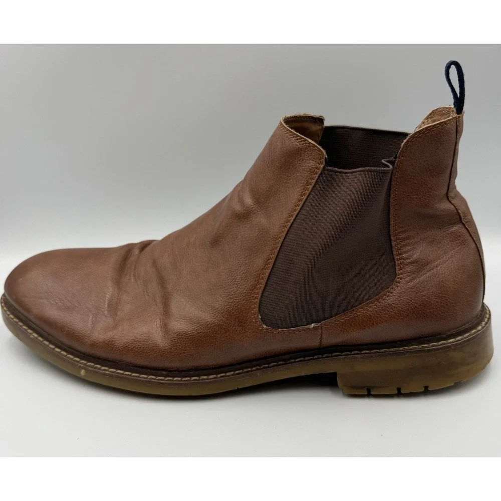 Steve Madden M‎ Master Mens 11.5 Brown Chelsea Boots Pull On Ankle